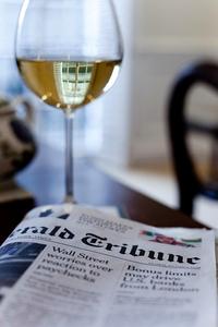 Breakfast in style newspaper in london apartment