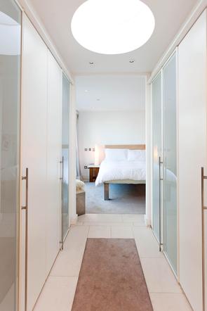 open and white corridor in London vacation rental apartment