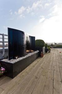 sculpture on roof terrace of Central London short stay apartment