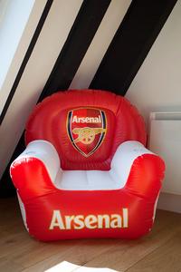 To go with the airbed arsenal inflatable chair in family hotel london