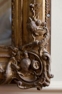 intricate wooden frame