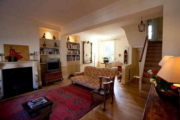 restored furniture in spacious london living room