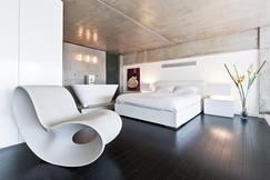 chic bedroom in shoreditch serviced apartment