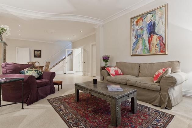 family living room in London holiday flat